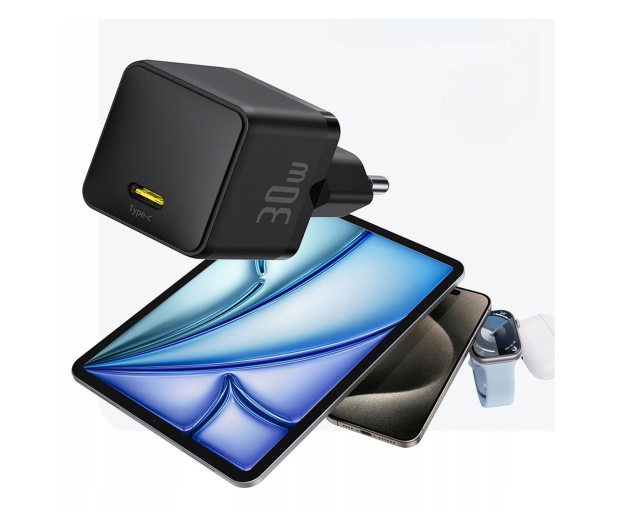 Baseus Ładowarka sieciowa Palm 30W USB-C - czarna - 1502174 - zdjęcie 3